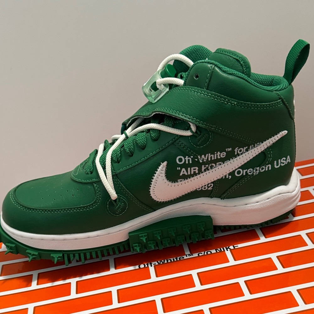 NEW Air Force 1 Mid Off-White Pine Green - Picture 4 of 5